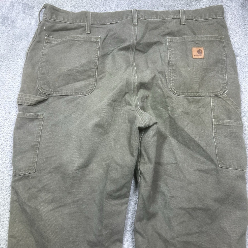 Carhartt Pants Mens 42x30 Moss Green Carpenter Dungaree Canvas Duck B11 MOS - Picture 5 of 15